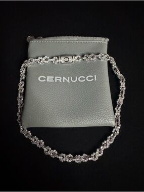 Silver Crystal Tennis Necklace - Men Accessories